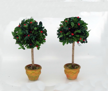 Red Berry Topairy Trees